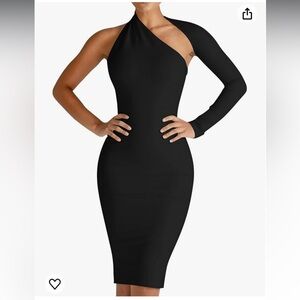 Maketina Womens One Shoulder Backless Long Sleeve
Bandage Bodycon Dress NWOT